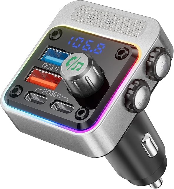 Nulaxy 54W Bluetooth 5.3 Car Adapter