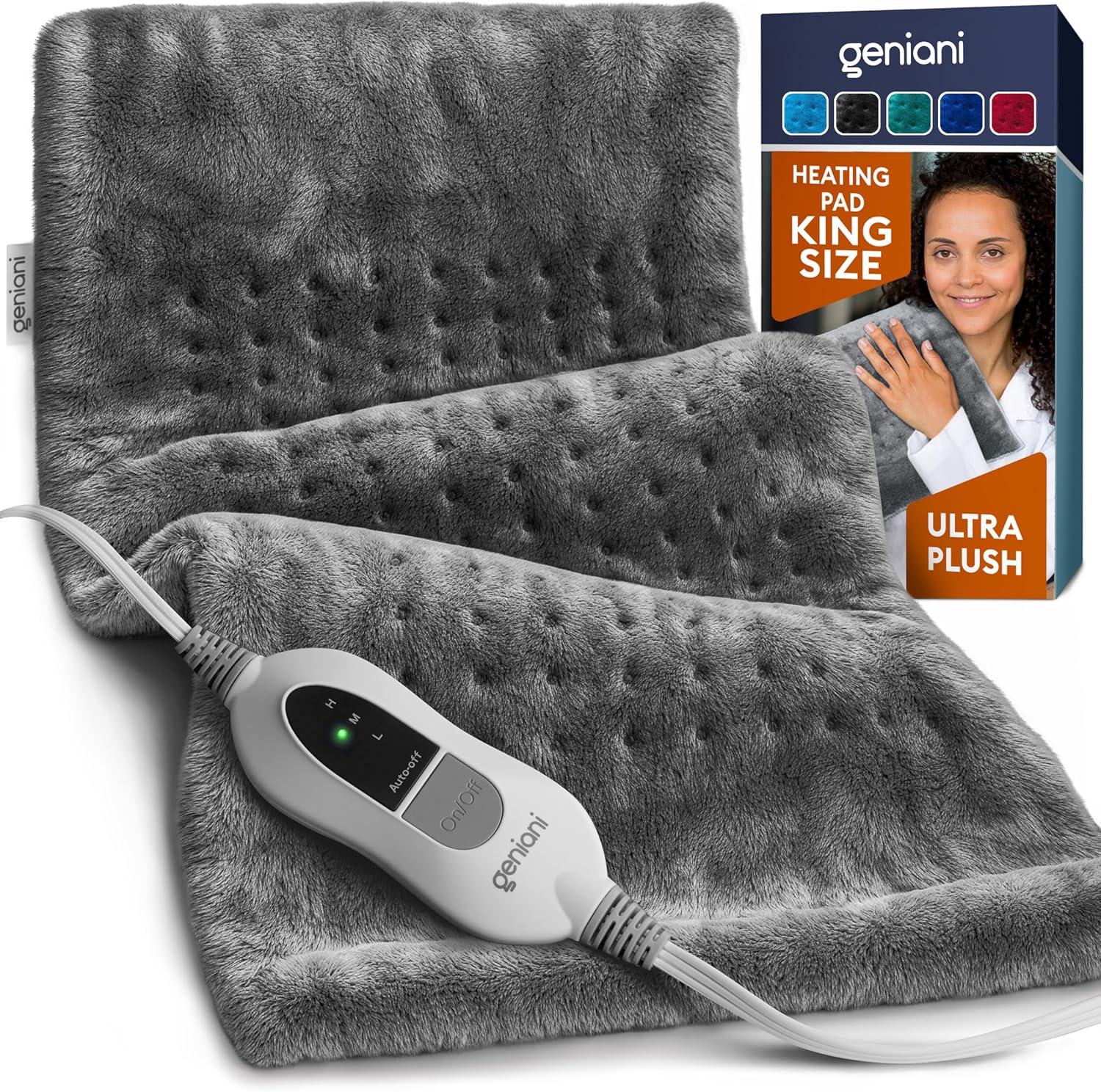 GENIANI Electric Heating Pad, 12"x24"