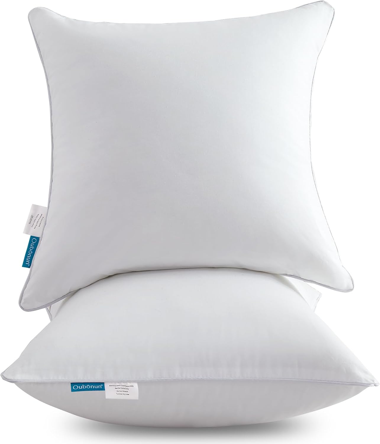 Oubonun Throw Pillow Inserts, 18"x18" (2-Pack)