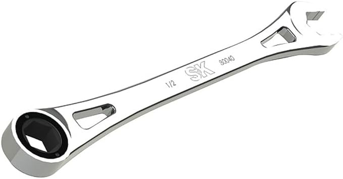 SK X-Frame Ratcheting Combination Wrench, 1/2-inch SAE, 216-position, 6-point, USA-made