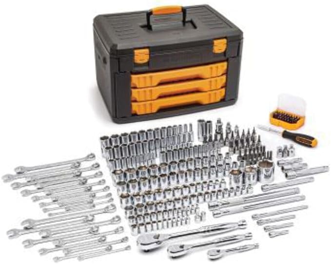 GEARWRENCH 243-Pc. 6-Pt. Mechanics Tool Set in 3-Drawer Storage Box (80966)