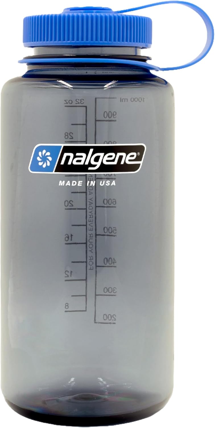 Nalgene Sustain 32 oz wide mouth water bottle, smoke grey