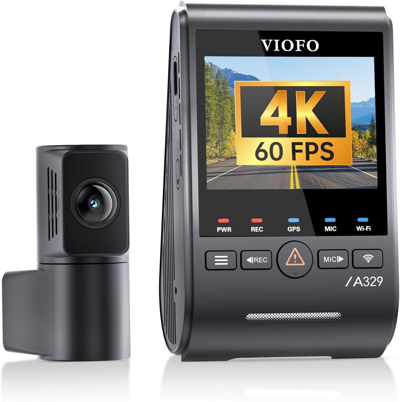 VIOFO A329S 4K 60FPS dash cam front and rear with STARVIS 2 sensors