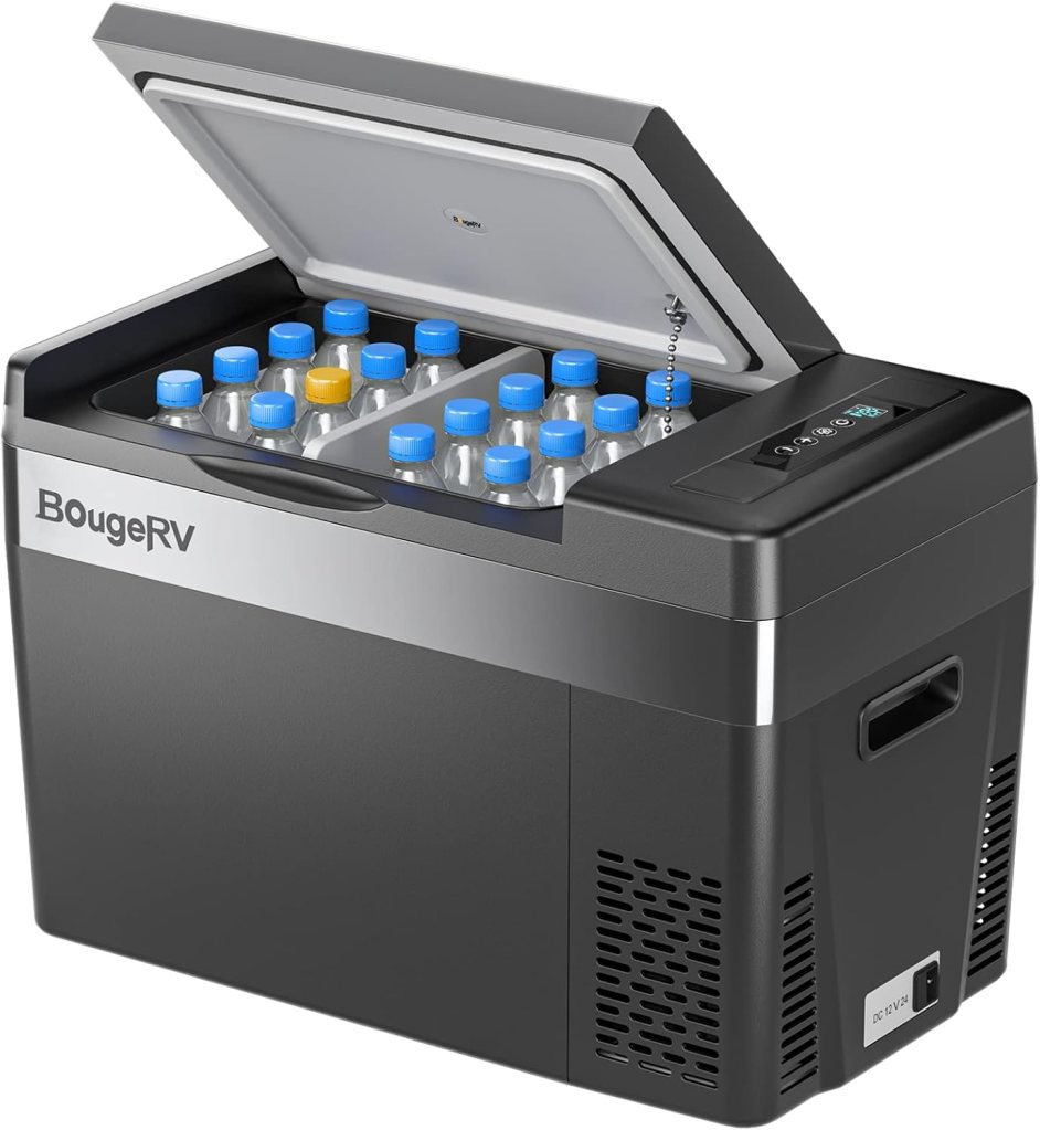 BougeRV 12V car fridge 30 quart portable freezer