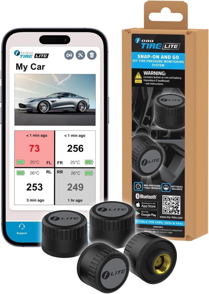 FOBO Tire Lite Bluetooth TPMS sensors with phone app