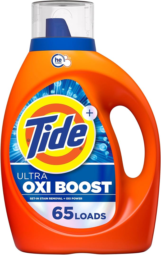 Tide Ultra Oxi Boost Liquid Laundry Detergent, 92 fl oz