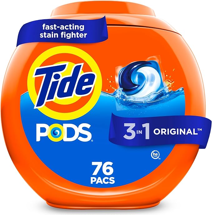 Tide PODS Laundry Detergent Pacs, Original Scent, 76 count