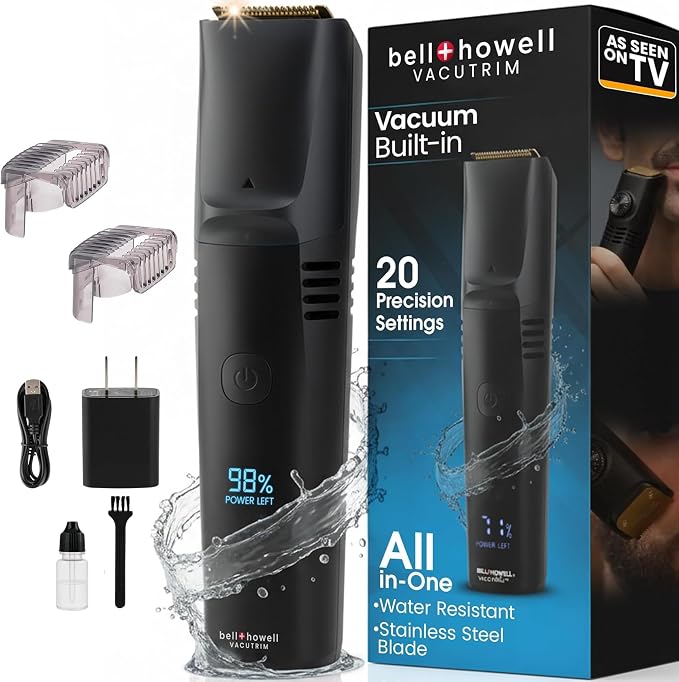 Bell+Howell Vacutrim Deluxe Cordless Beard Trimmer