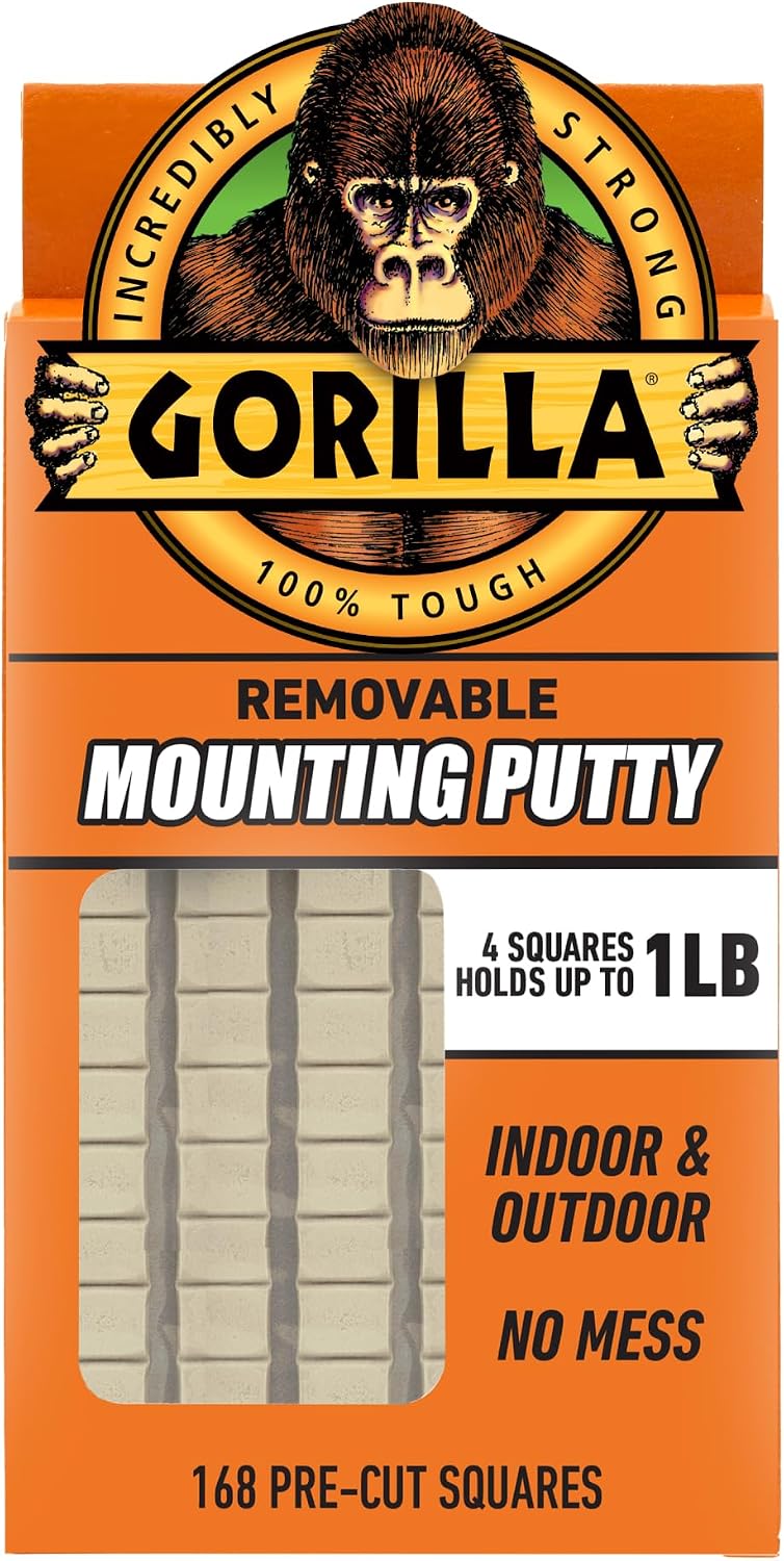 Gorilla Mounting Putty, Natural Tan (168 squares)